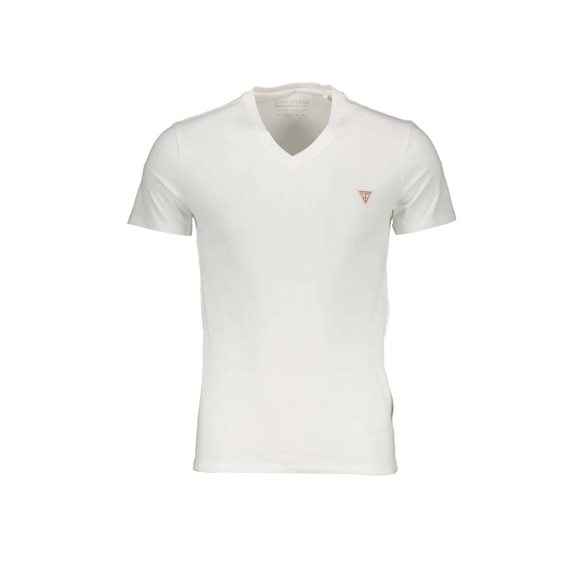 Guess Jeans T-Shirt Maniche Corte Uomo Bianca Logo Bianco - foto prodotto